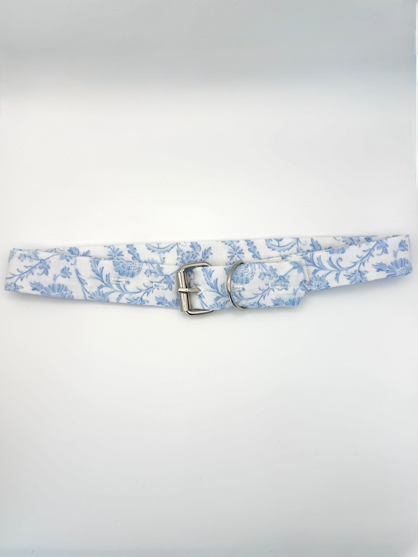 Blue Floral Pet Collar - Buckle Style