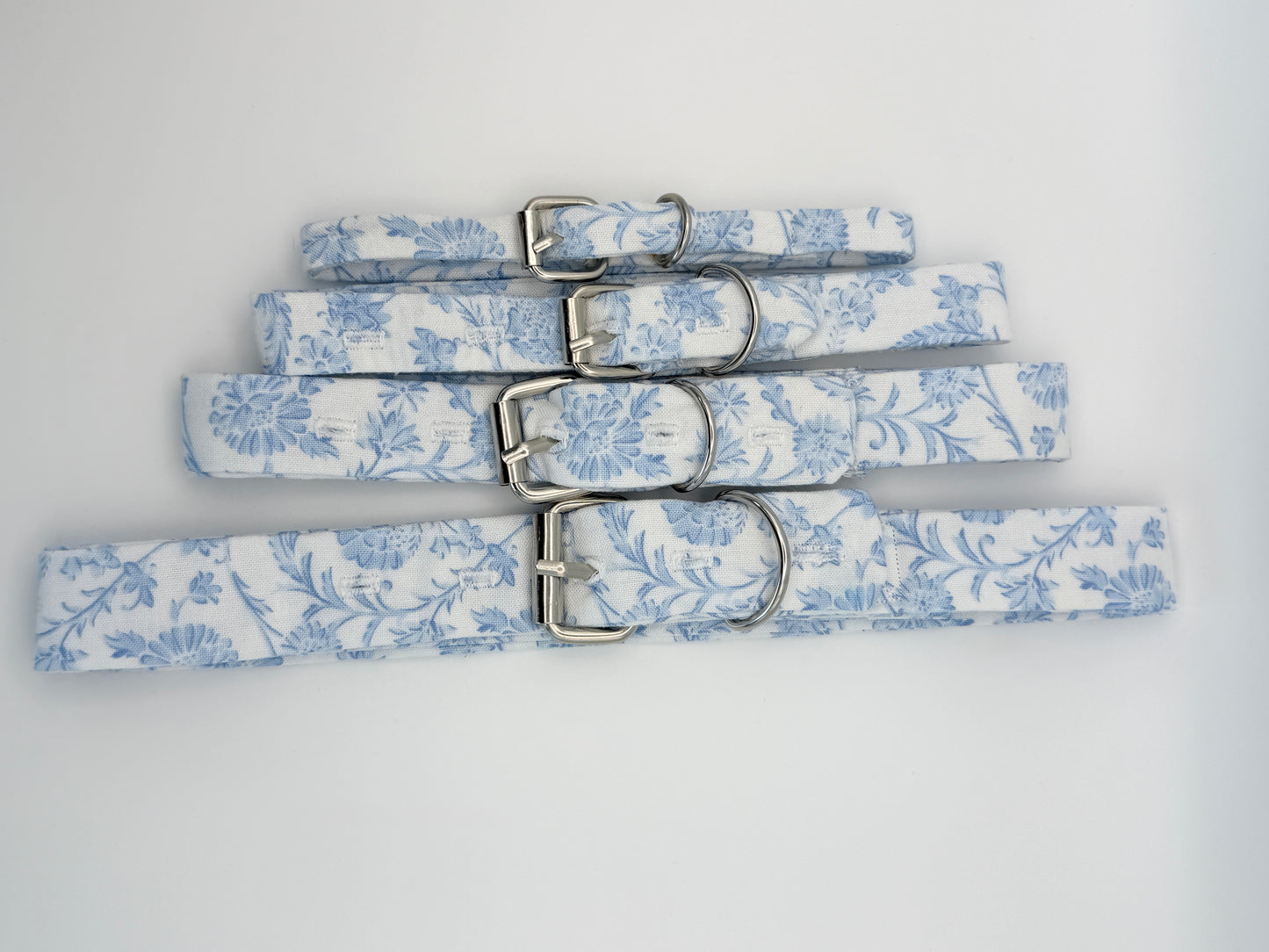 Blue Floral Pet Collar - Buckle Style