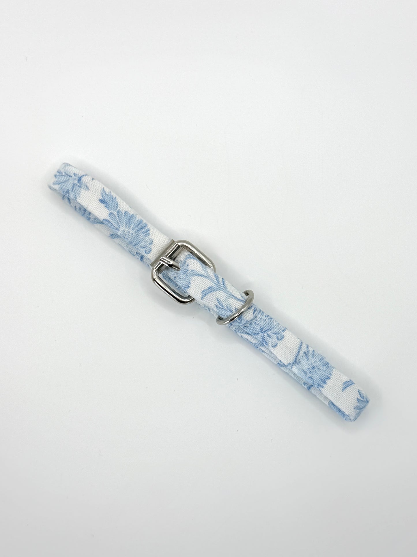 Blue Floral Pet Collar - Buckle Style