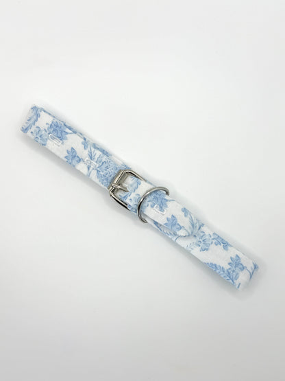 Blue Floral Pet Collar - Buckle Style