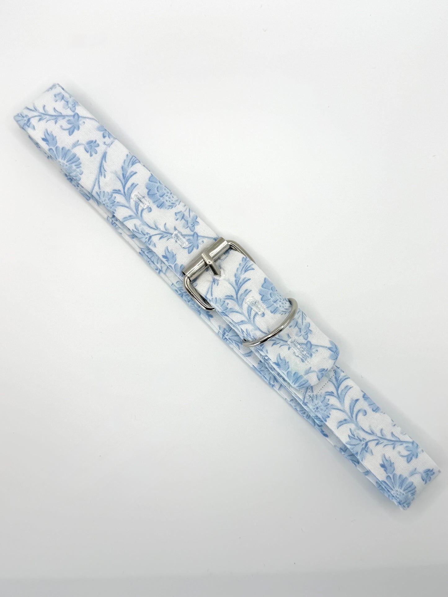 Blue Floral Pet Collar - Buckle Style