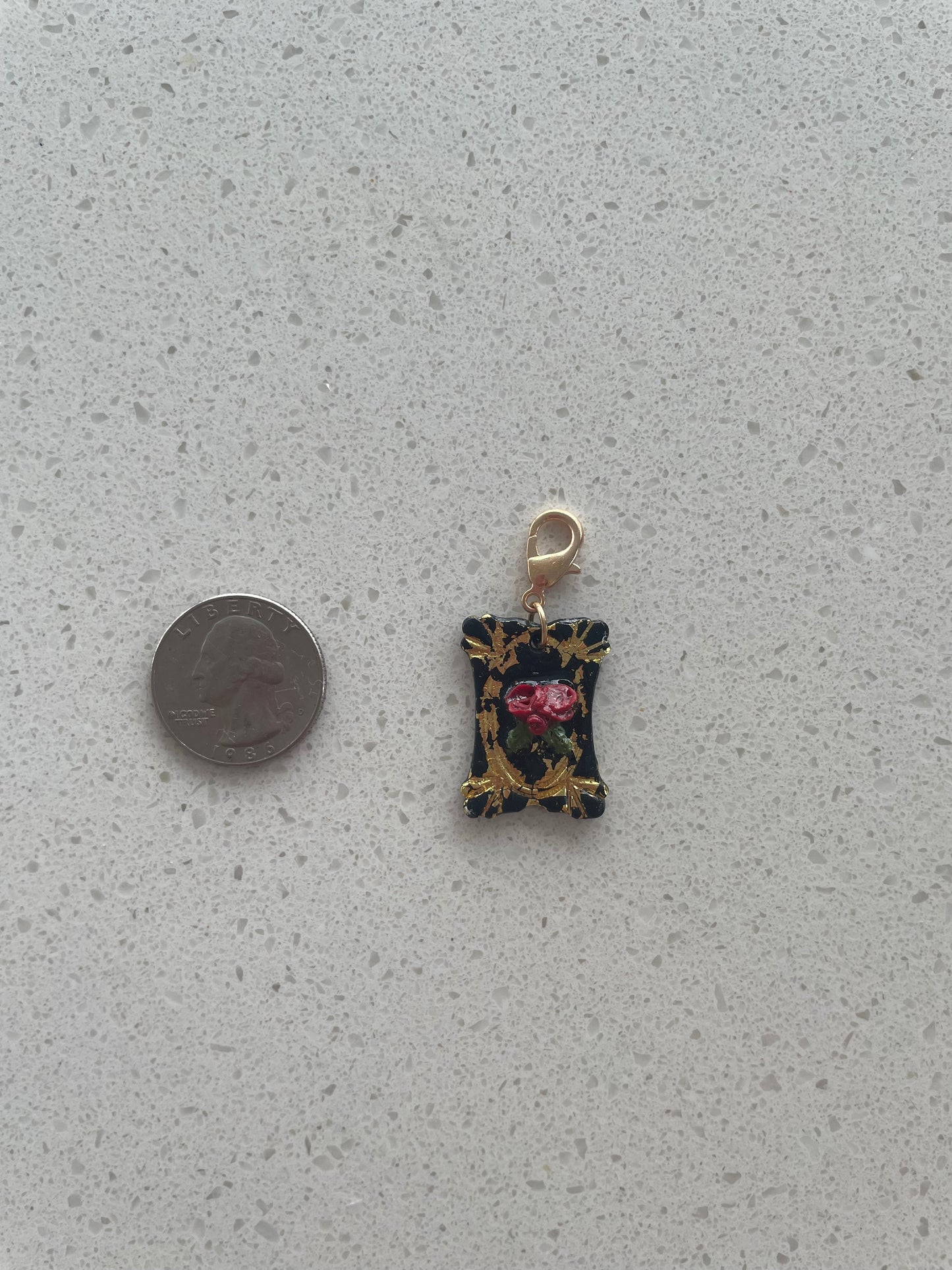 Juliette Black Noir – Red Rose Pet ID Tag