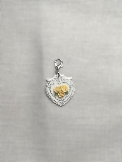 Charlotte Floral Heart Pet ID Tag