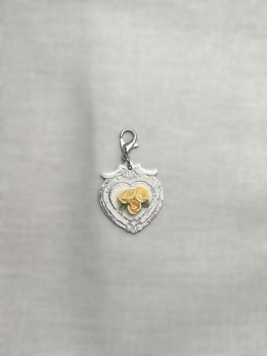 Charlotte Floral Heart Pet ID Tag