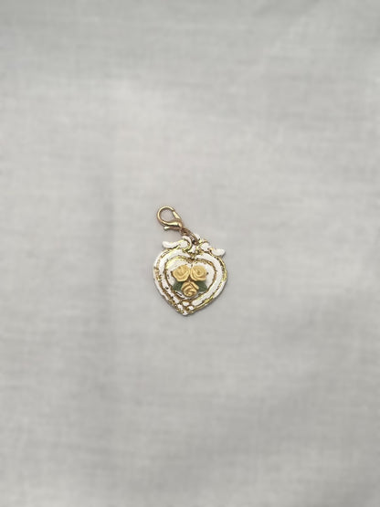 Charlotte Floral Heart Pet ID Tag