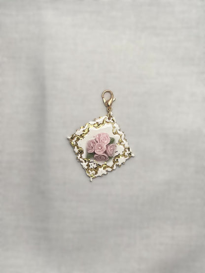 Madeleine Diamond Floral Pet ID Tag