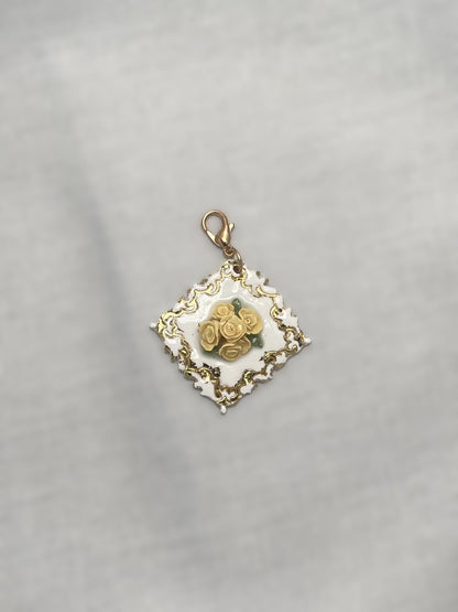 Madeleine Diamond Floral Pet ID Tag