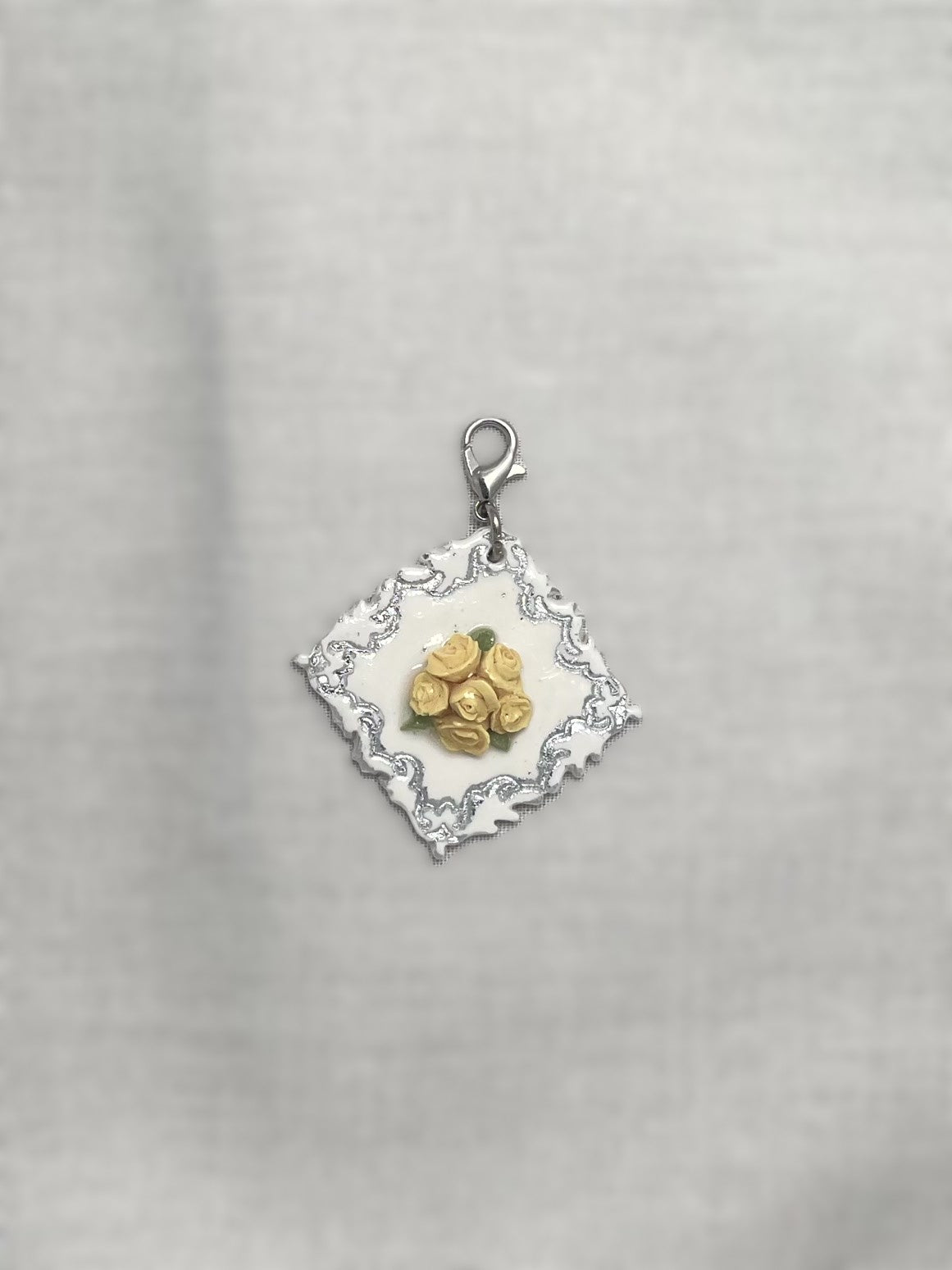 Madeleine Diamond Floral Pet ID Tag