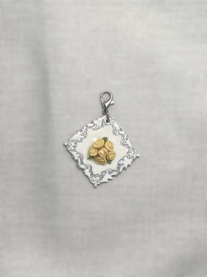 Madeleine Diamond Floral Pet ID Tag
