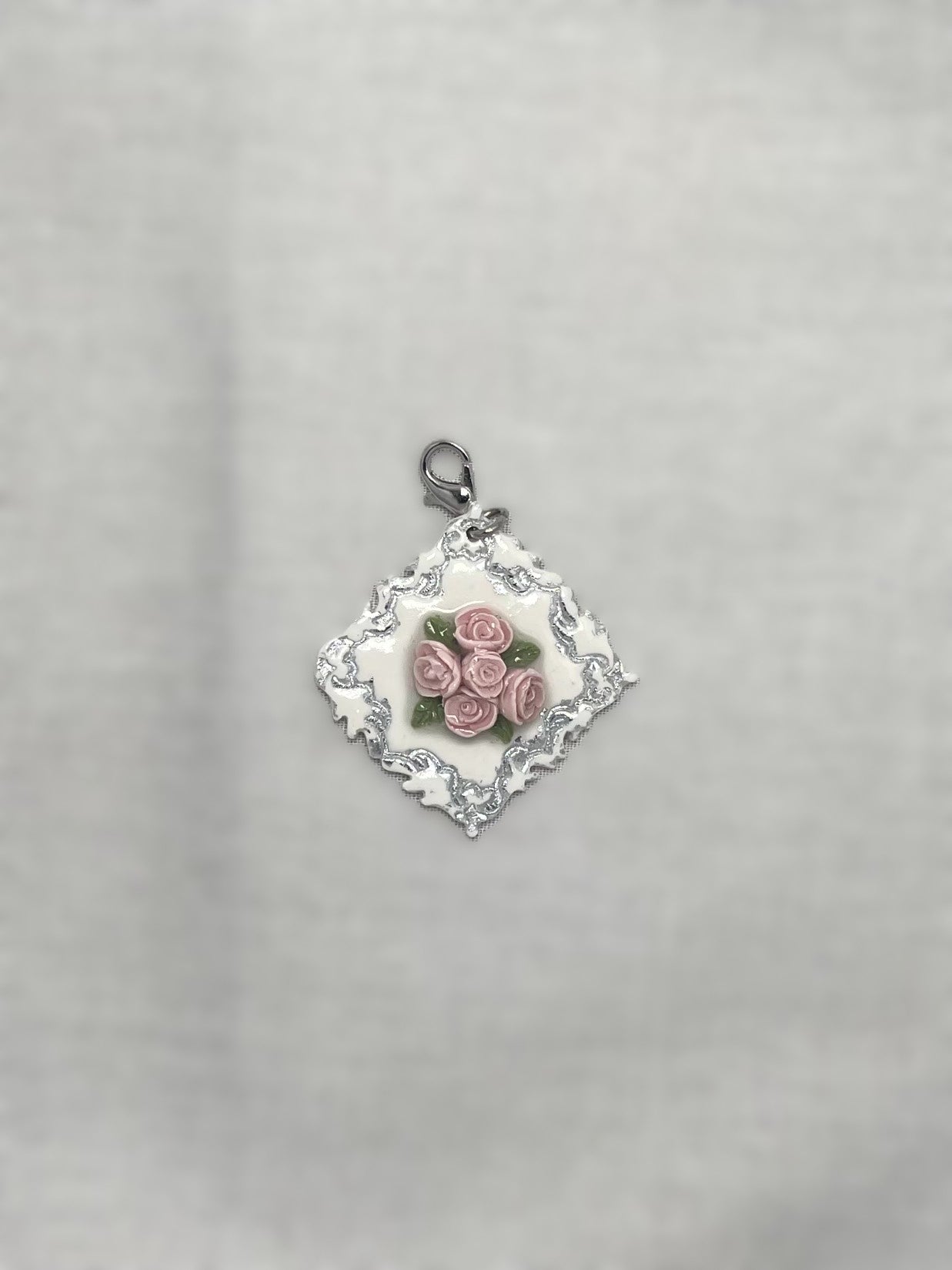 Madeleine Diamond Floral Pet ID Tag