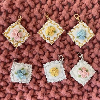 Madeleine Diamond Floral Pet ID Tag